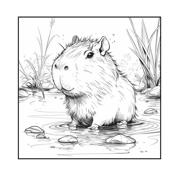 Capybara Ausmalbilder 974