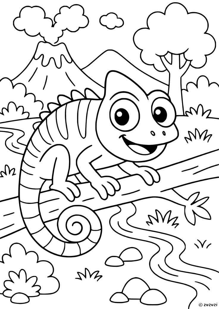 Chamäleon Ausmalbilder 206