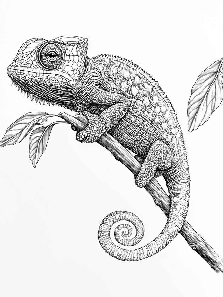 Chamäleon Ausmalbilder 641