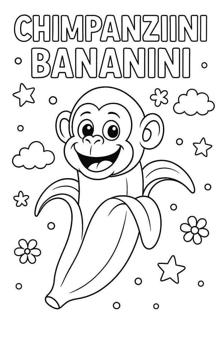 Chimpanzini Bananini Ausmalbilder 530