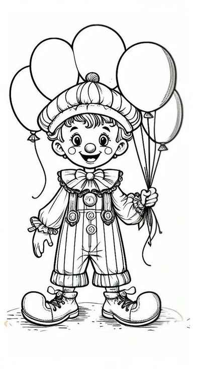 Clown Ausmalbilder 475