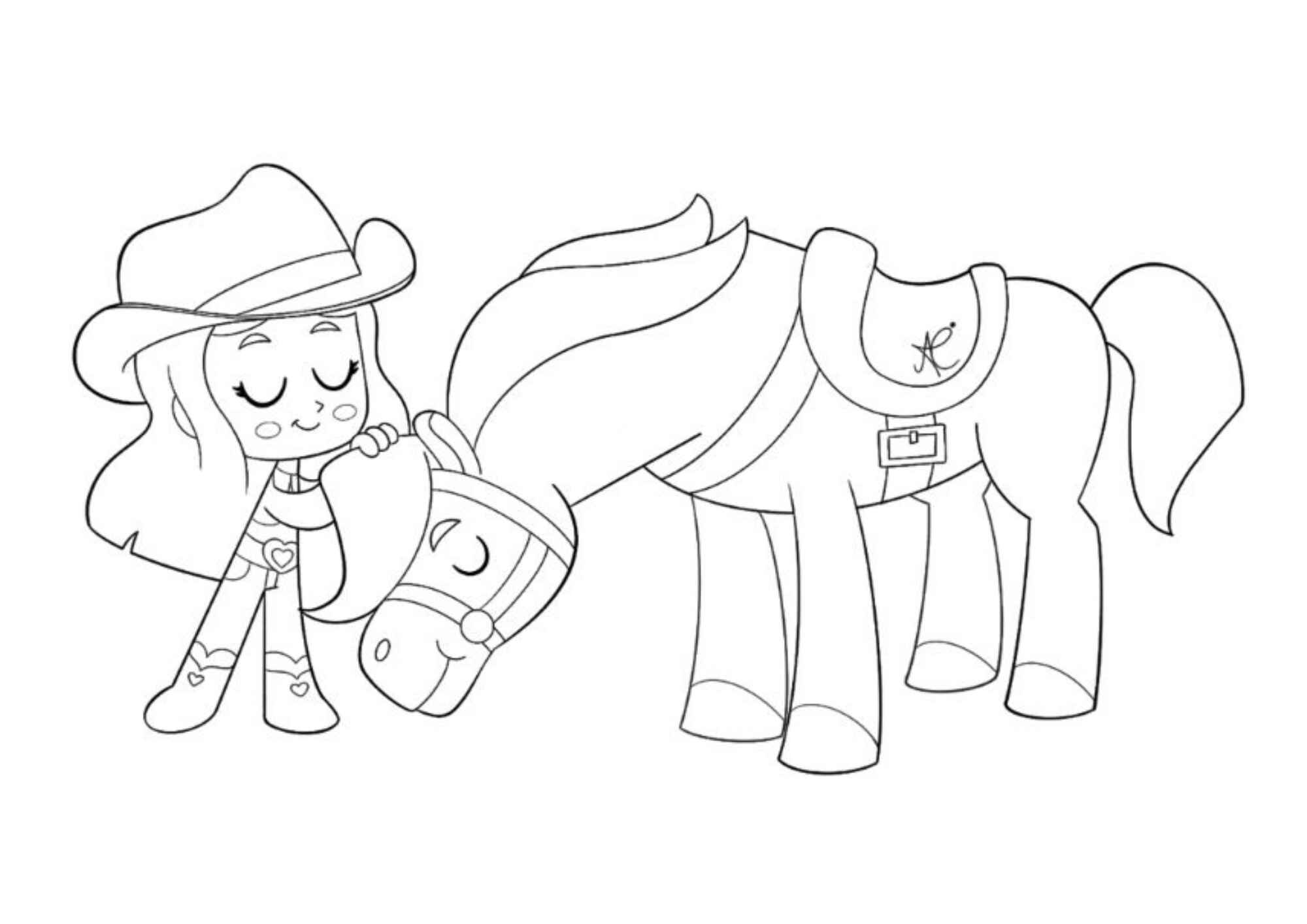 Cowgirl Ausmalbilder 356