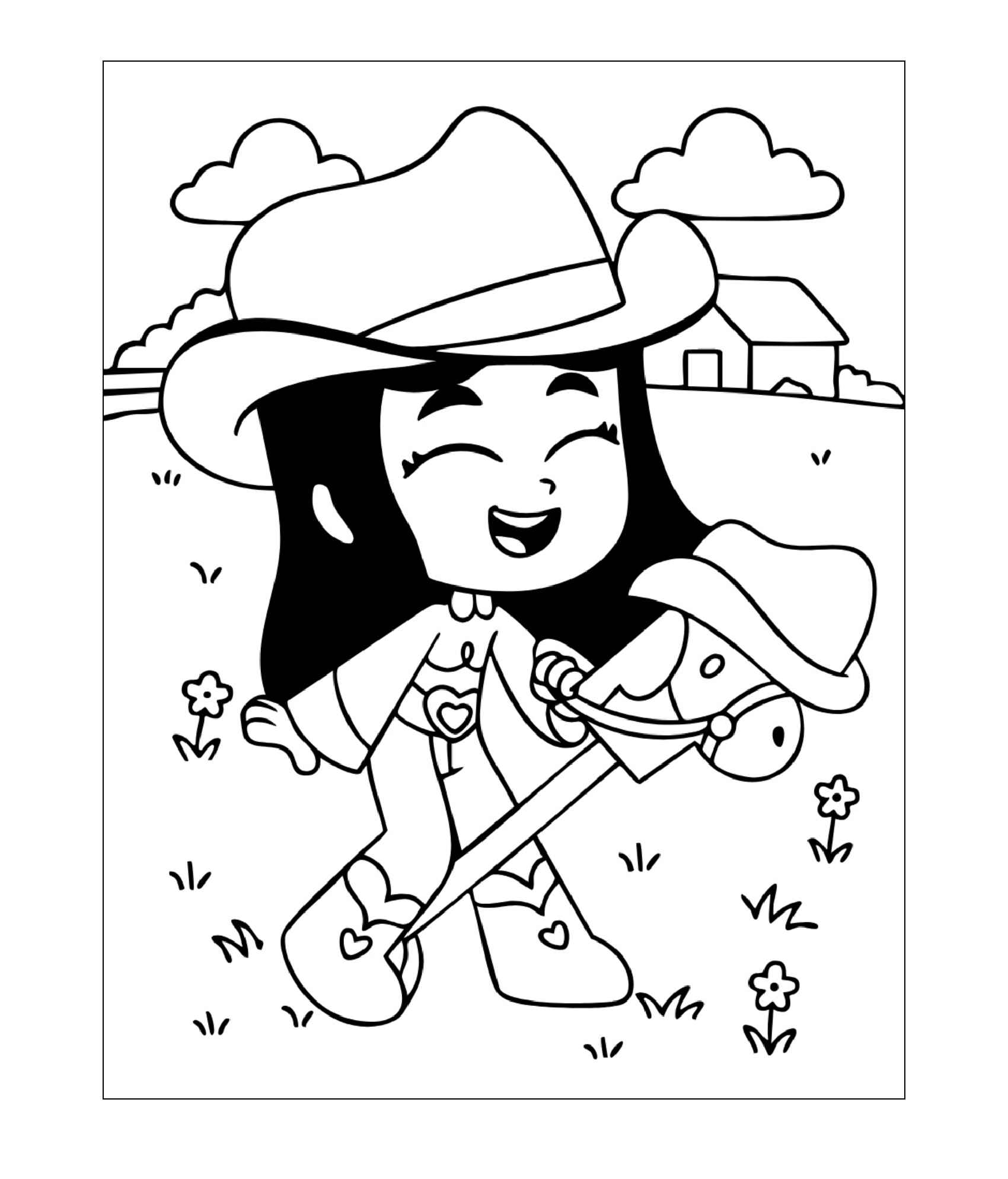 Cowgirl Ausmalbilder 873