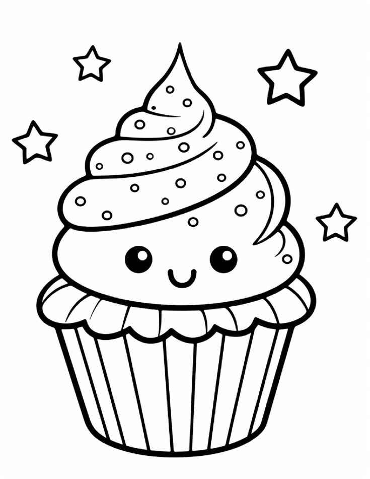 Cupcake Ausmalbilder 024