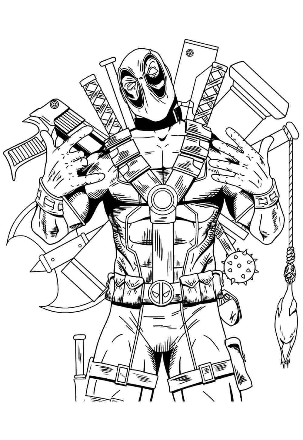 Deadpool Ausmalbilder 028