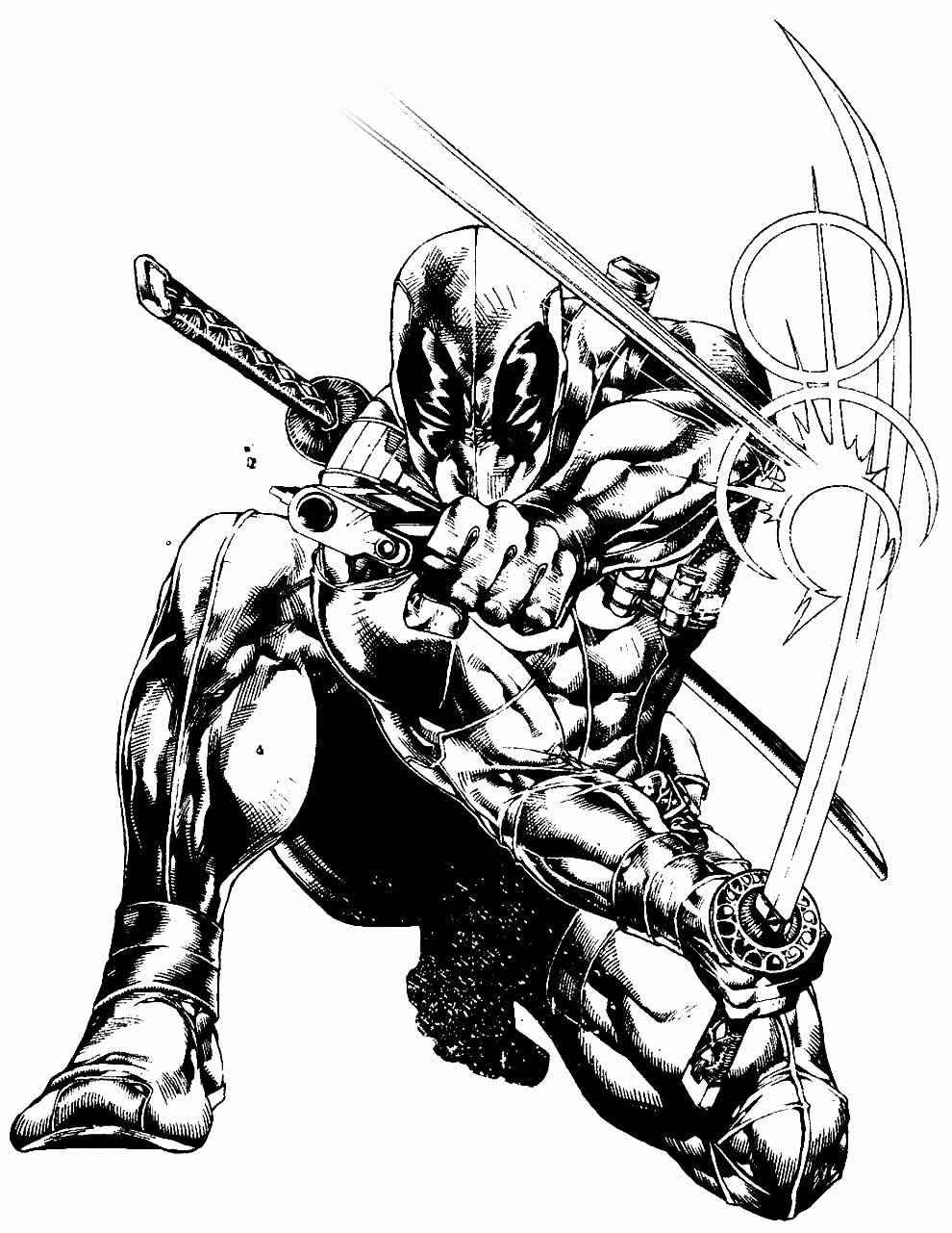 Deadpool Ausmalbilder 038