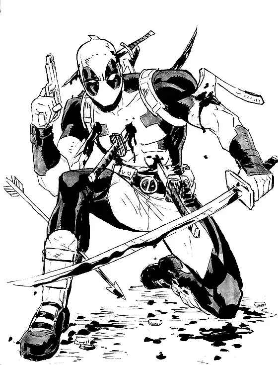 Deadpool Ausmalbilder 345
