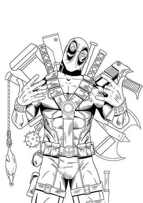 Deadpool Ausmalbilder 799