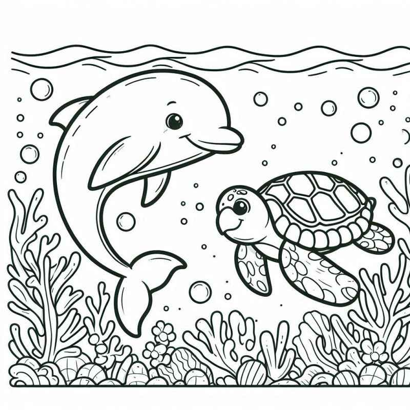 Delfine Ausmalbilder 787