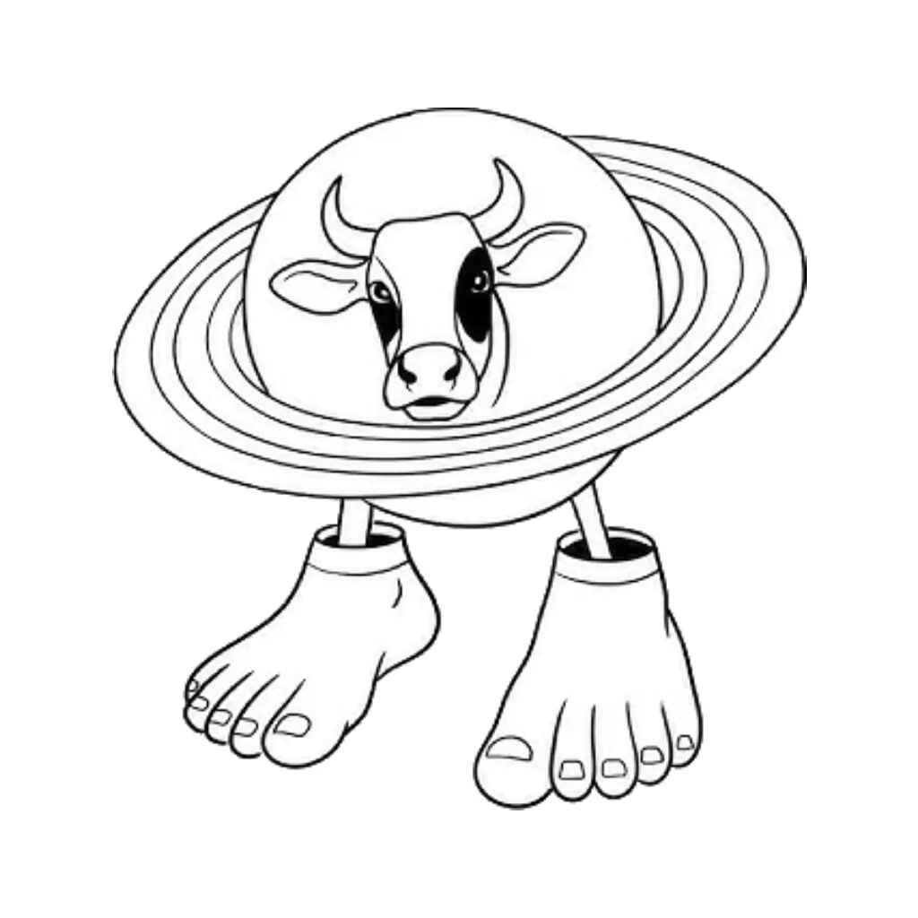 Die Kuh Saturn Saturnita Ausmalbilder 008