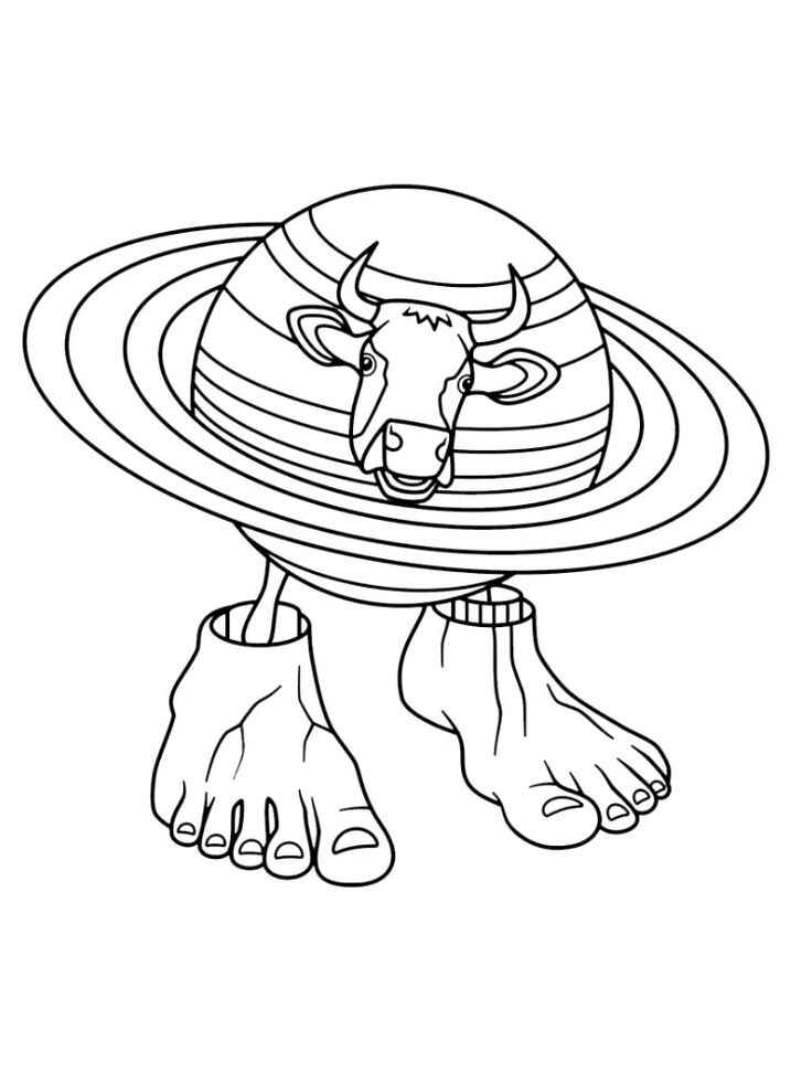 Die Kuh Saturn Saturnita Ausmalbilder 948