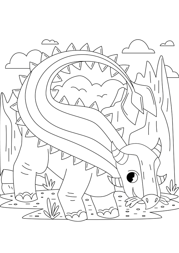 Dinosaurier Ausmalbilder 204