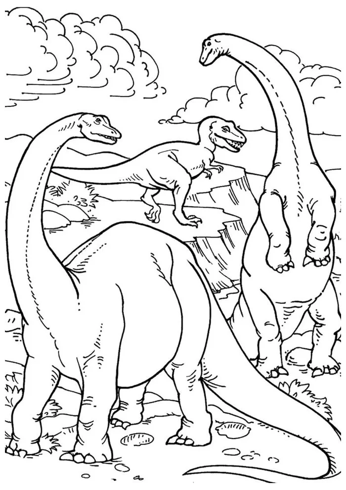 Dinosaurier Ausmalbilder 550