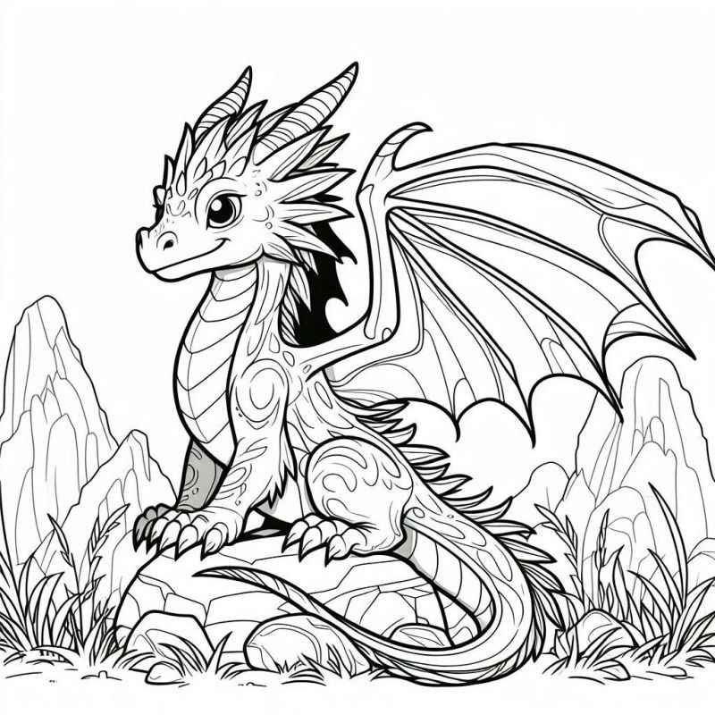 Drache Ausmalbilder 128