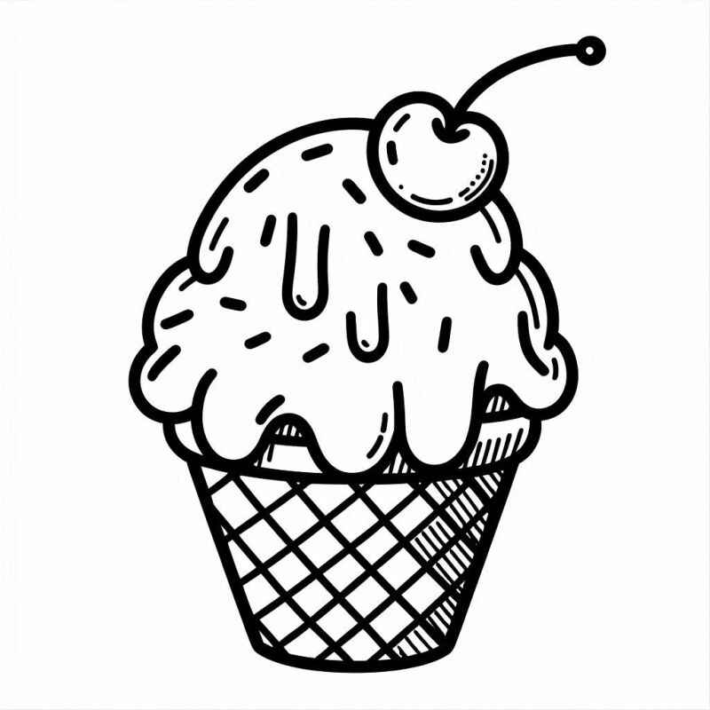 Eiscreme Ausmalbilder 485