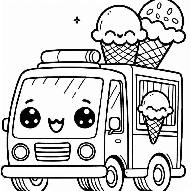 Eiscreme Ausmalbilder 498