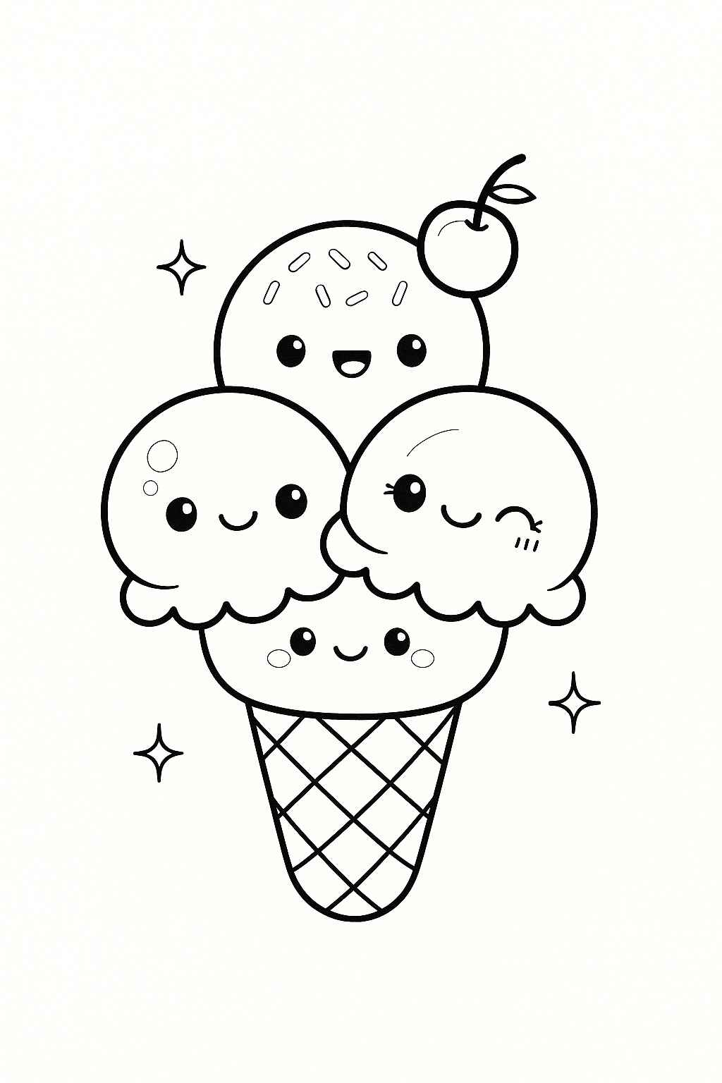 Eiscreme Ausmalbilder 679