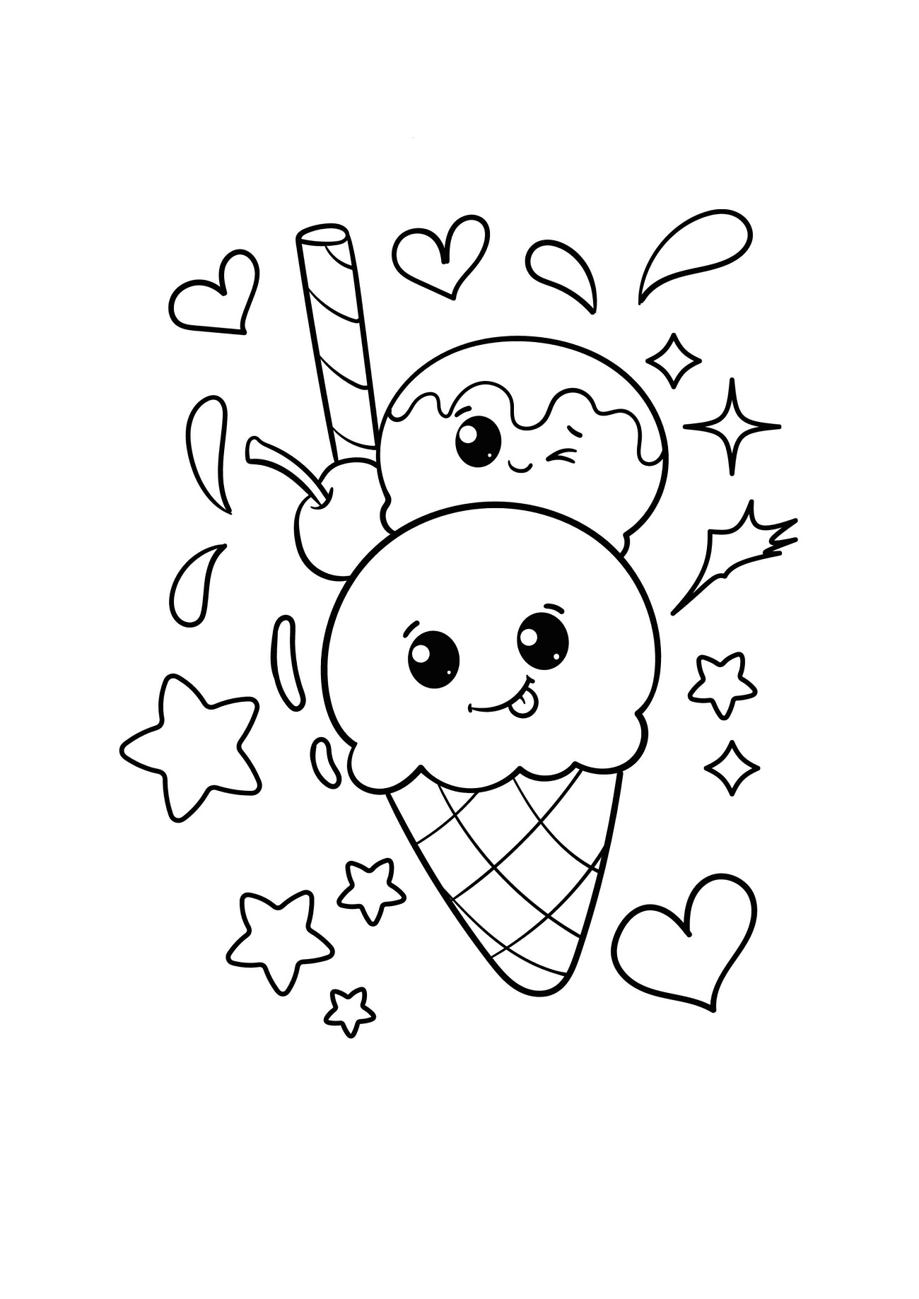 Eiscreme Ausmalbilder 726
