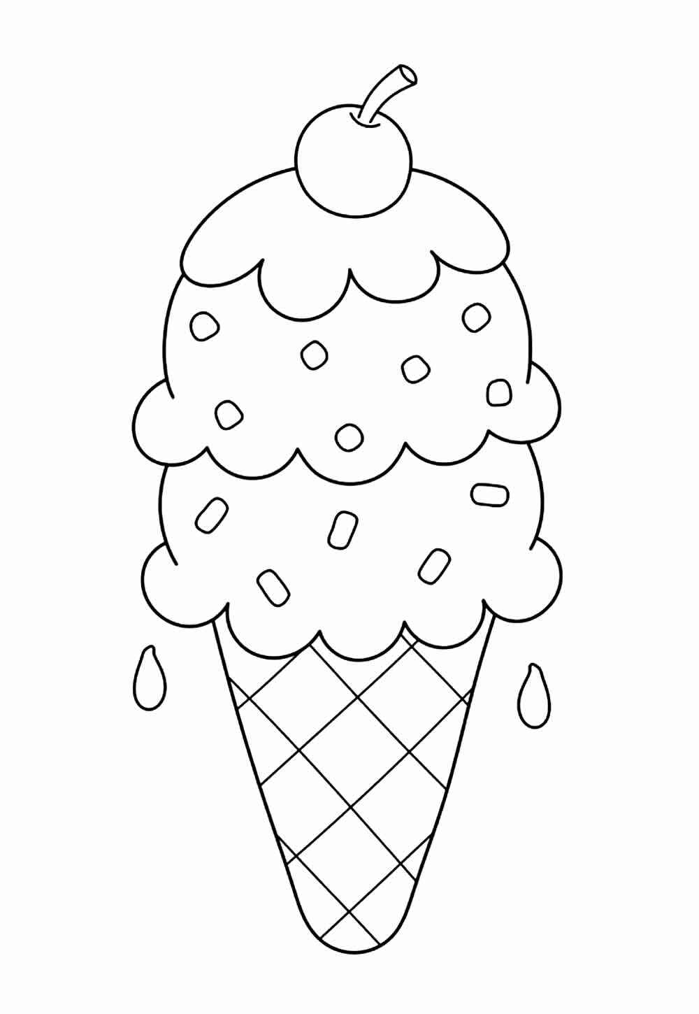 Eiscreme Ausmalbilder 750
