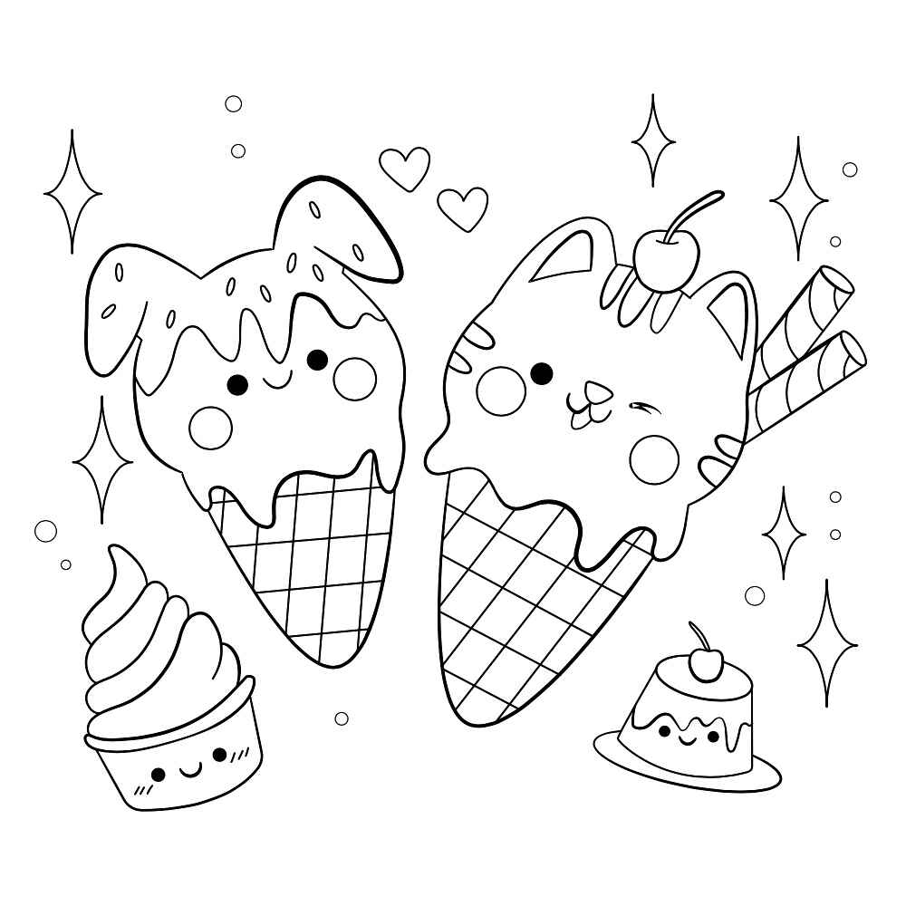 Eiscreme Ausmalbilder 889