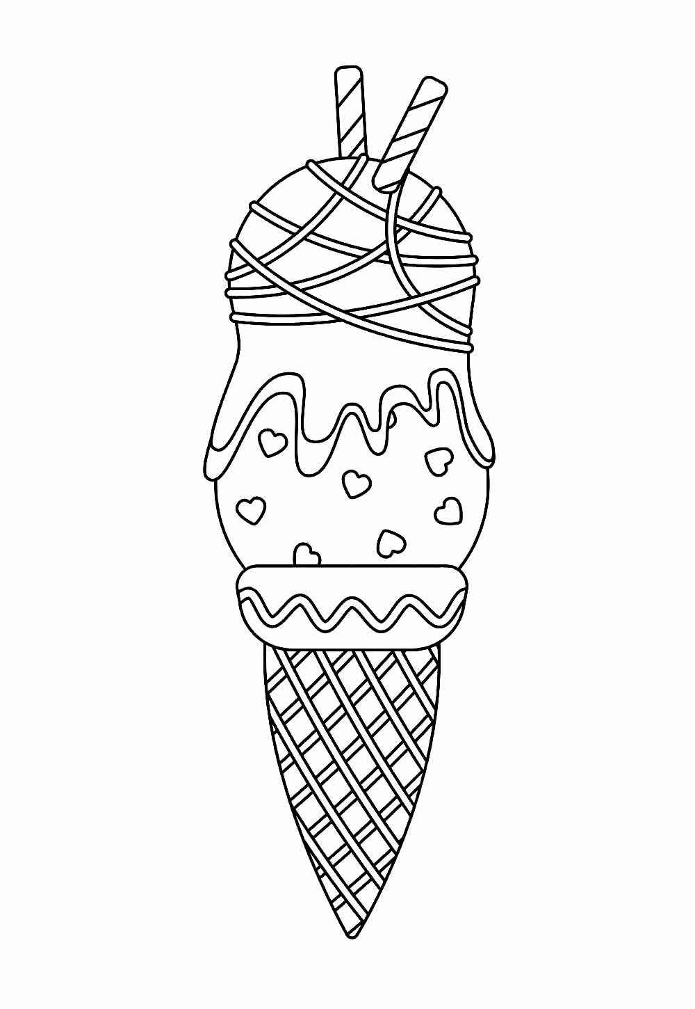 Eiscreme Ausmalbilder 907
