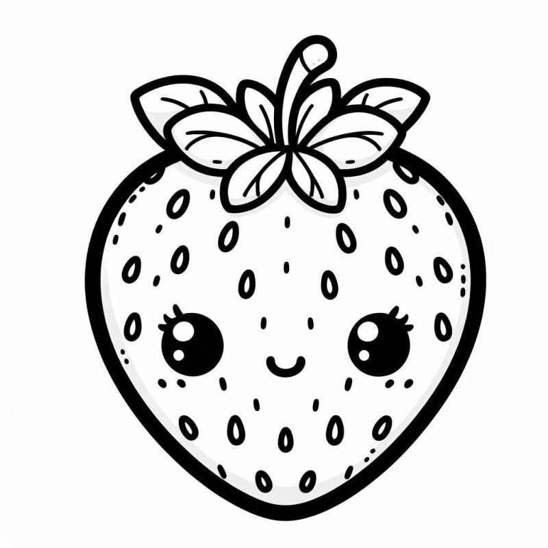 Erdbeeren Ausmalbilder 049