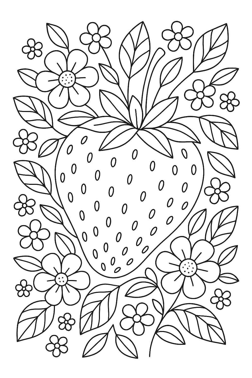 Erdbeeren Ausmalbilder 595