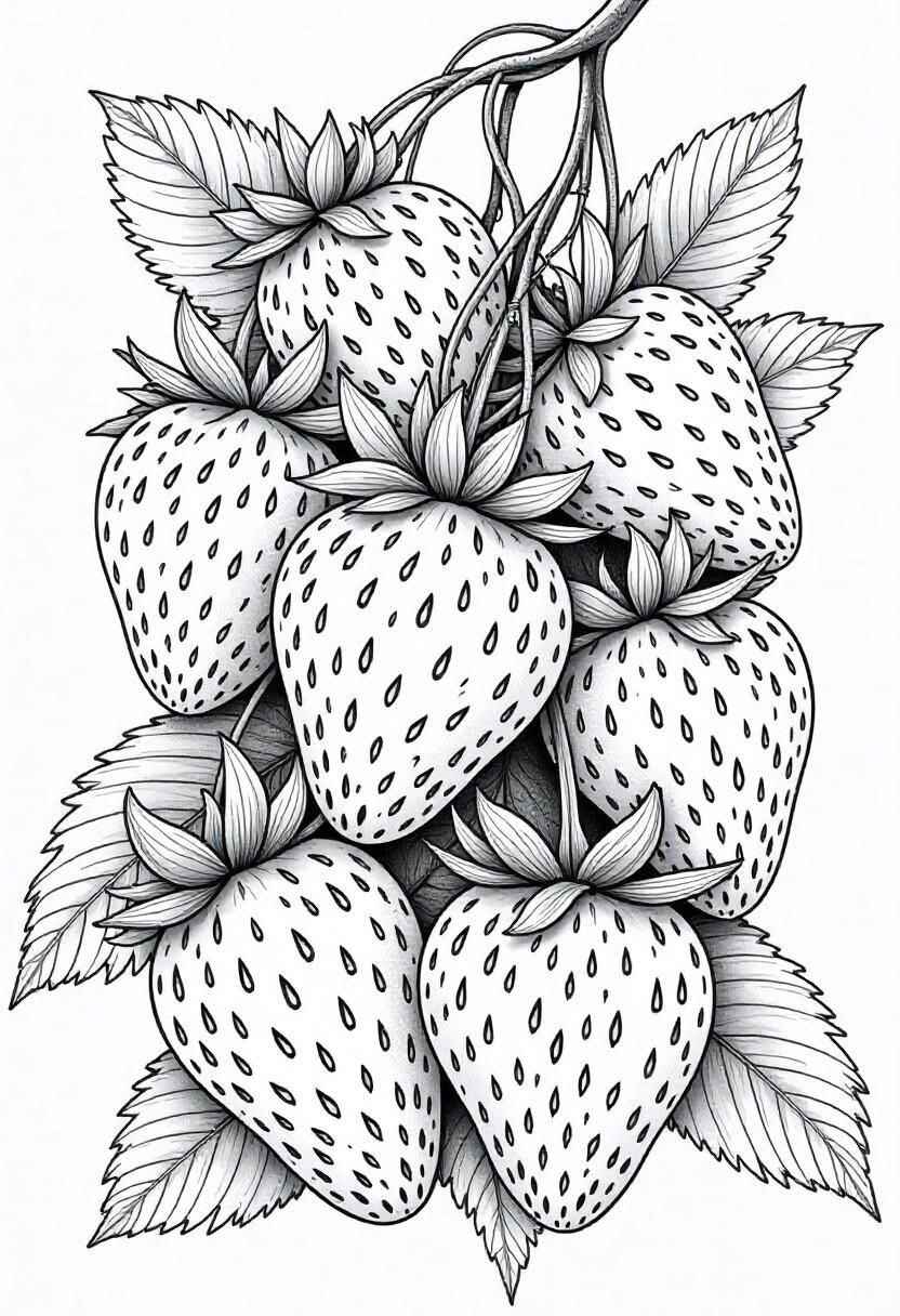 Erdbeeren Ausmalbilder 596