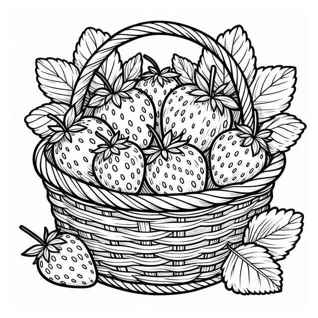 Erdbeeren Ausmalbilder 750