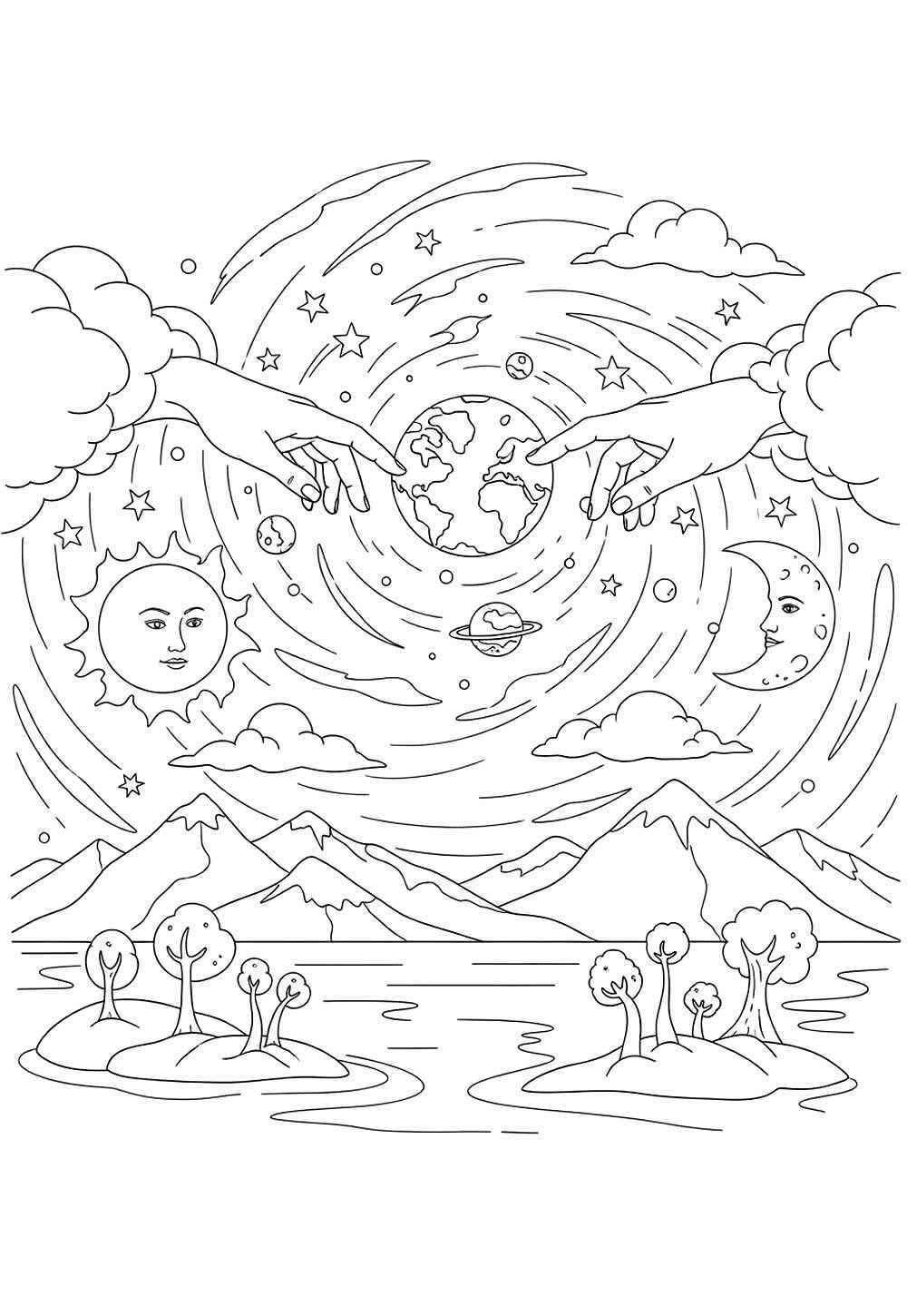 Erschaffung der Welt Ausmalbilder 032