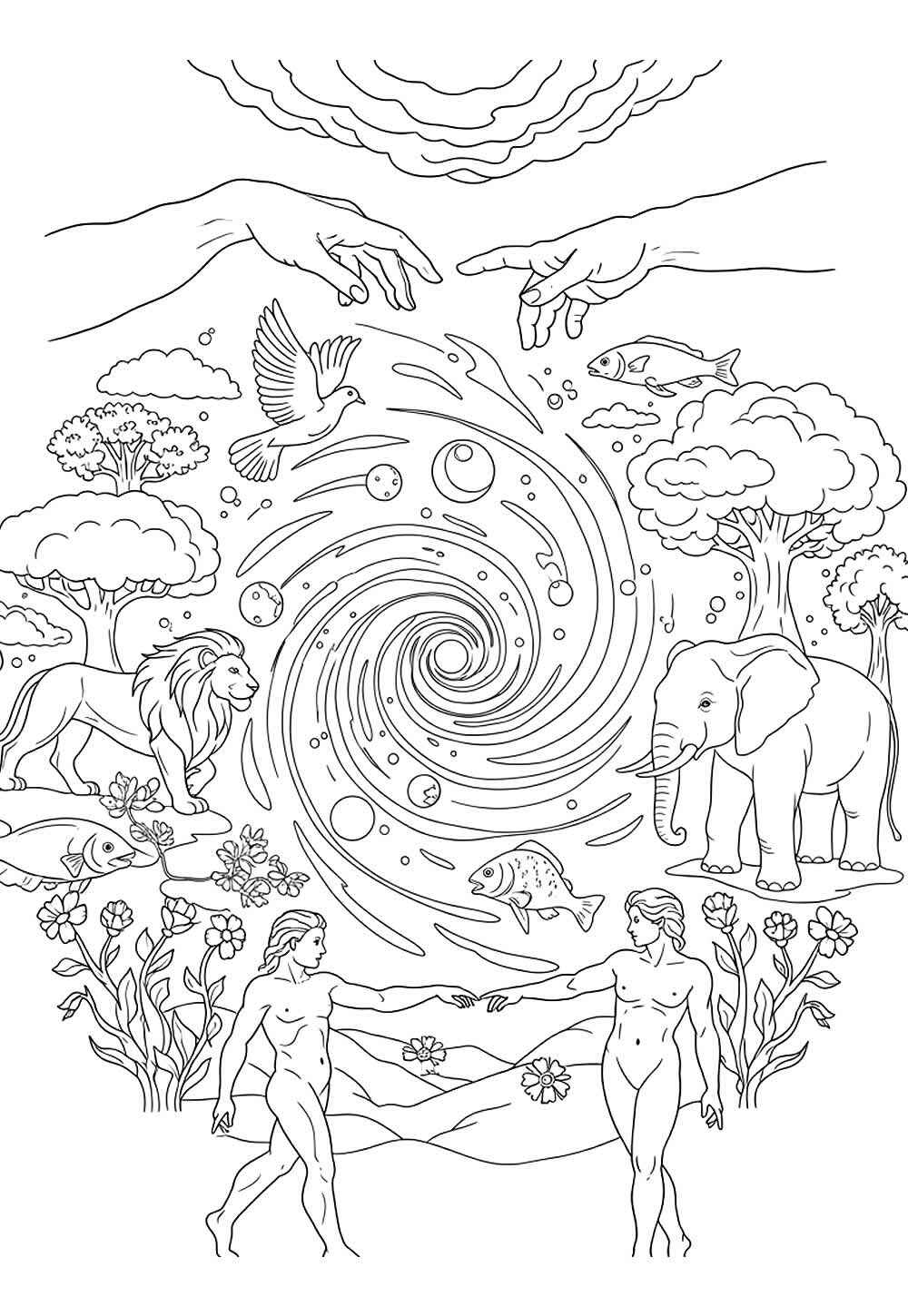 Erschaffung der Welt Ausmalbilder 103