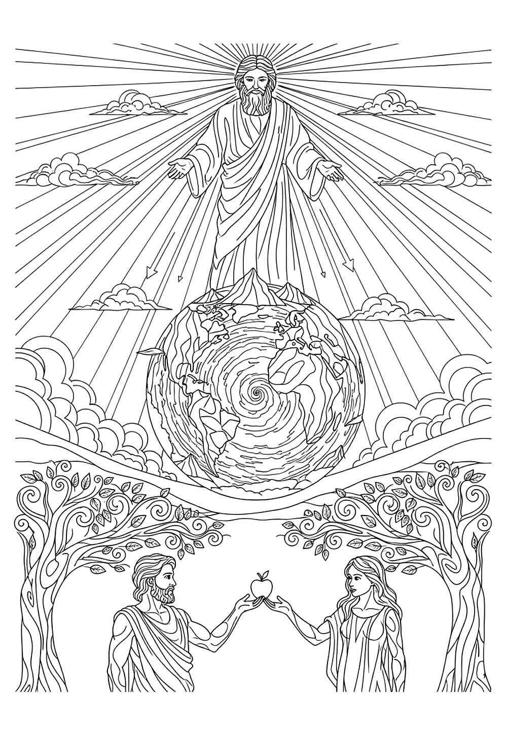 Erschaffung der Welt Ausmalbilder 413