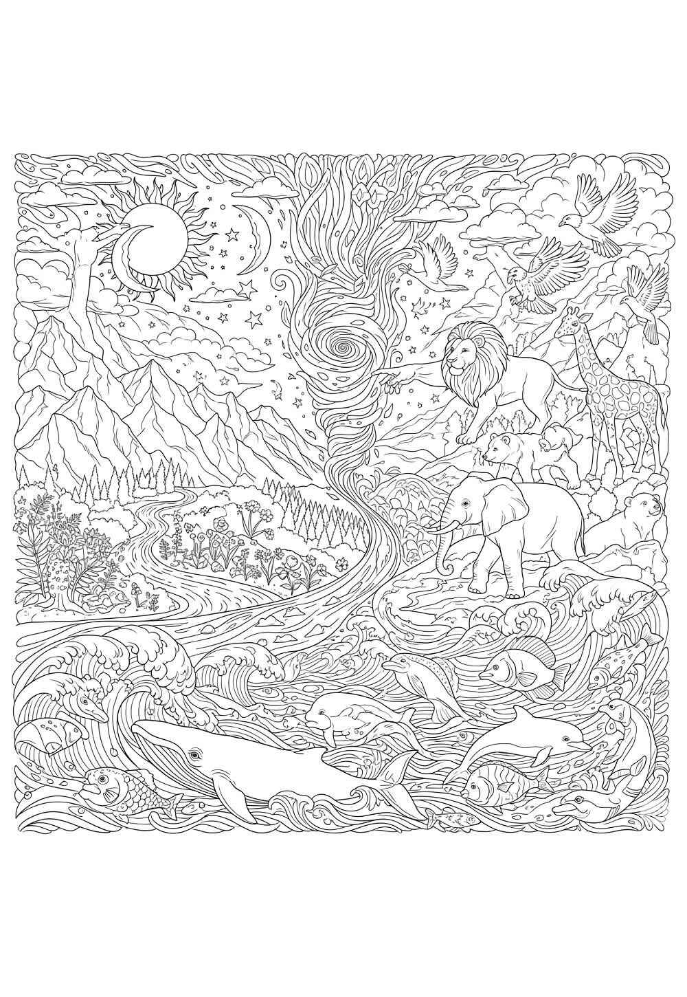 Erschaffung der Welt Ausmalbilder 912