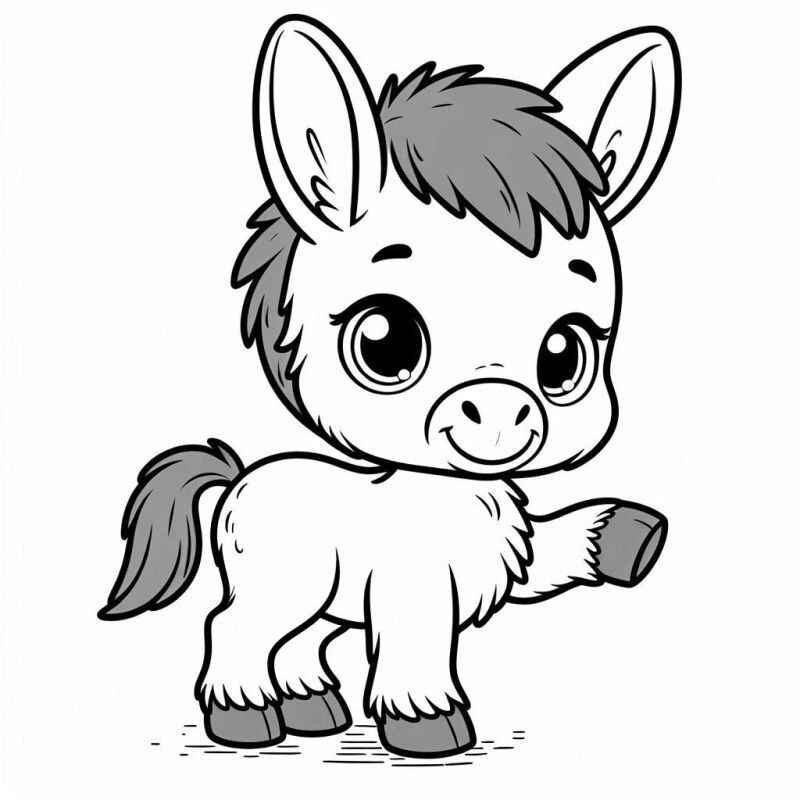 Esel Ausmalbilder 017