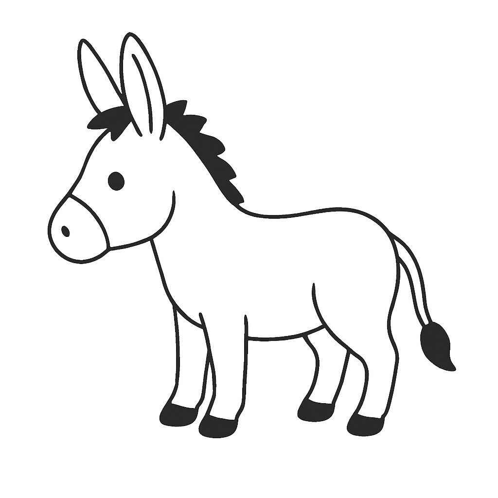 Esel Ausmalbilder 075