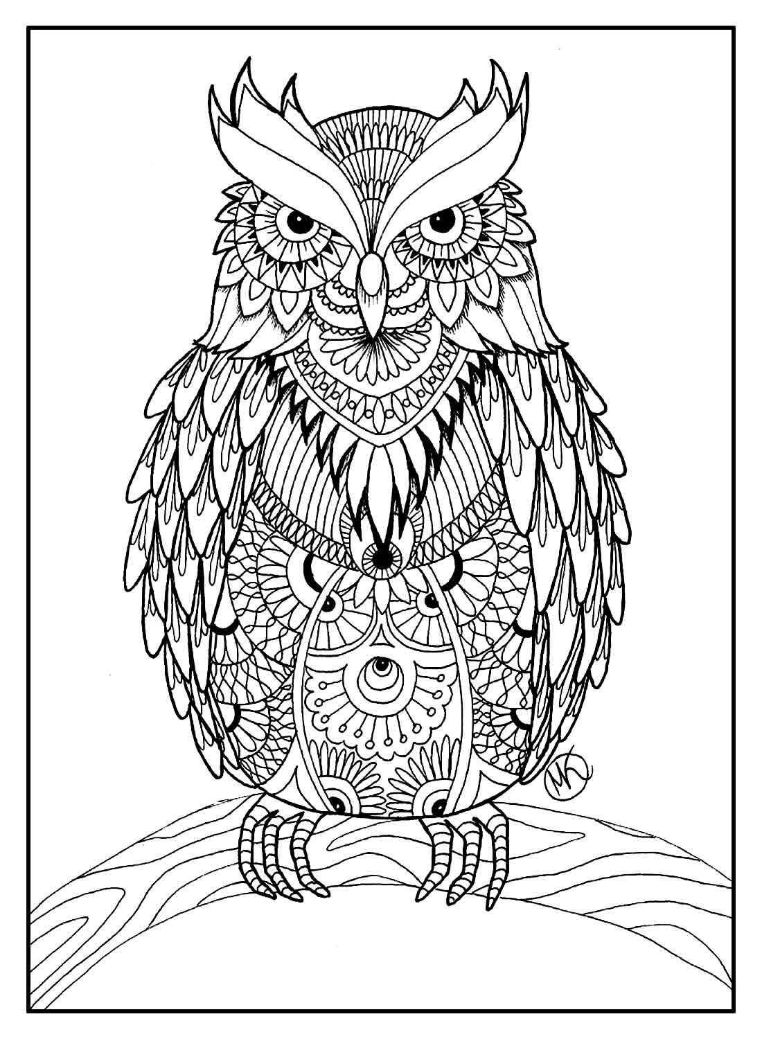 Eulen Ausmalbilder 615