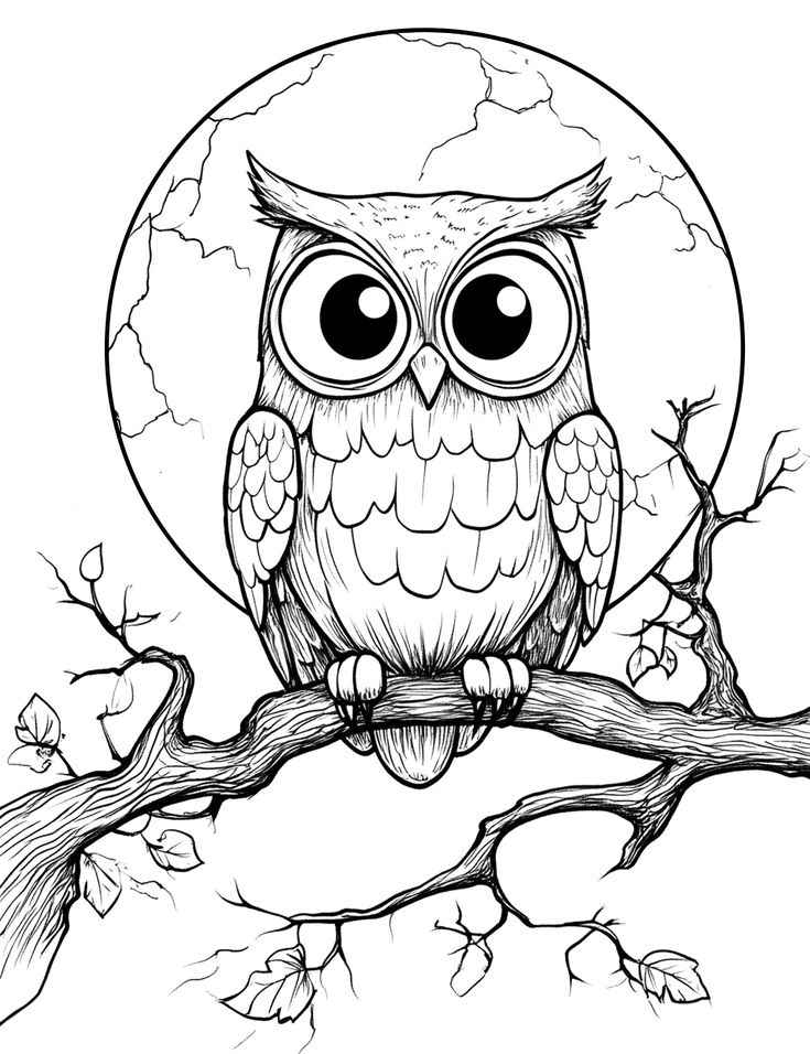 Eulen Ausmalbilder 651