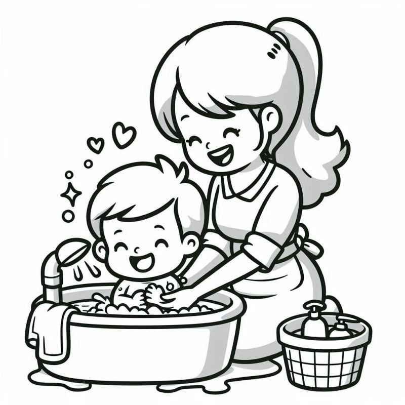 Familie Ausmalbilder 087