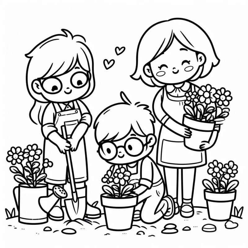 Familie Ausmalbilder 684