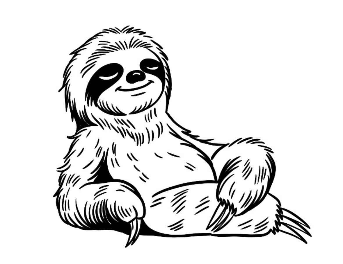 Faultier Ausmalbilder 062