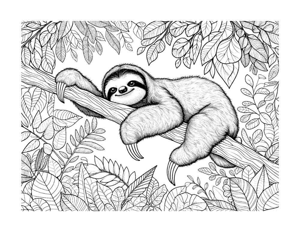 Faultier Ausmalbilder 989