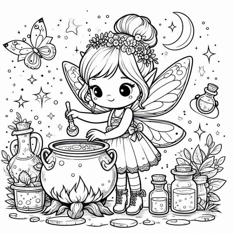Feen Ausmalbilder 695