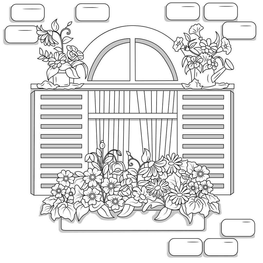 Fenster Ausmalbilder 684