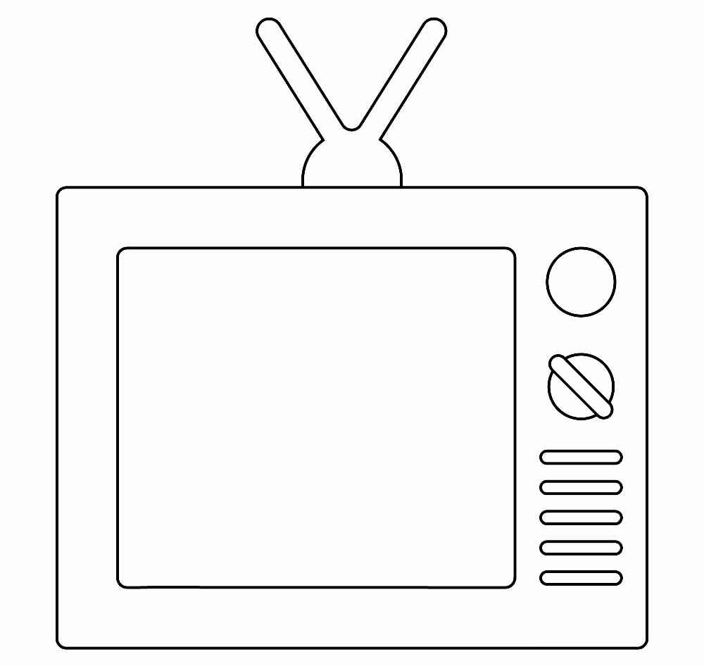 Fernsehen Ausmalbilder 125