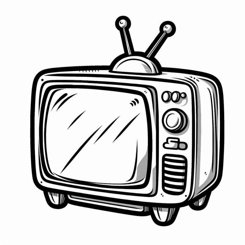 Fernsehen Ausmalbilder 753
