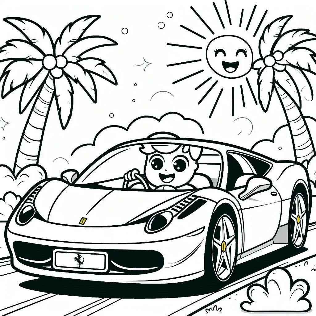 Ferrari Ausmalbilder 408