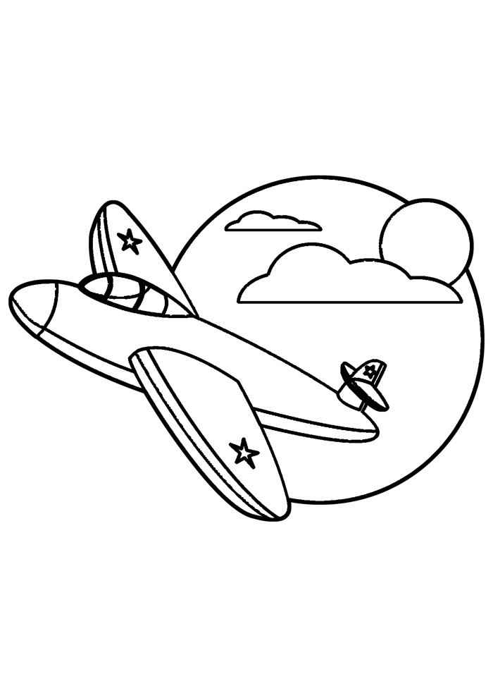 Flugzeuge Ausmalbilder 090