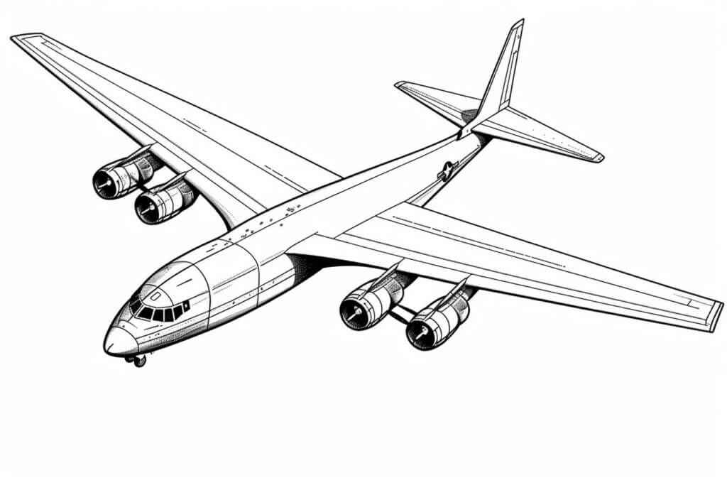Flugzeuge Ausmalbilder 757