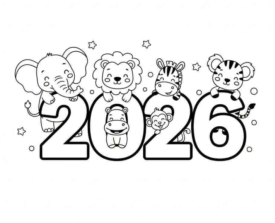 Frohes Neues Jahr Ausmalbilder 038