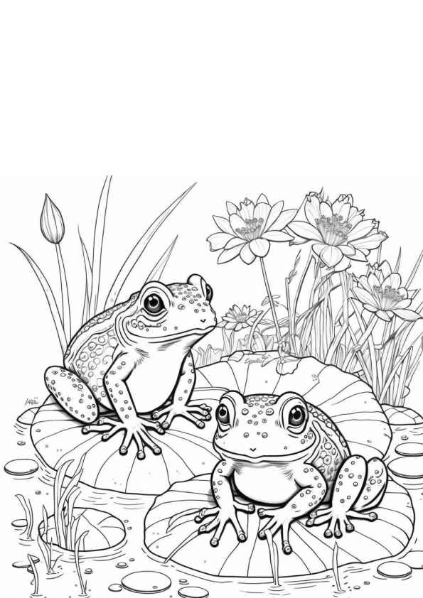 Frösche Ausmalbilder 716